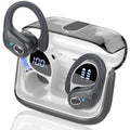 Wireless Earbuds 75H Bluetooth 5.4 Sport Headphones with Earhooks, IPX7 Waterproof In-ear Buds Feature ENC Noise Cancelling Mic. Stereo Sound Device for Gym Running Workout, Iron Gray