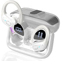 Wireless Earbuds 75H Bluetooth 5.4 Sport Headphones with Earhooks, White, IPX7 Waterproof In-ear Buds Feature ENC Noise Cancelling Mic & Deep Bass. Stereo Sound Device for Gym Running Workout